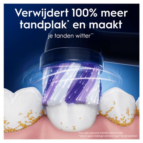 Oral-B iO Radiant White Opzetborstels Zwart 4 Stuks