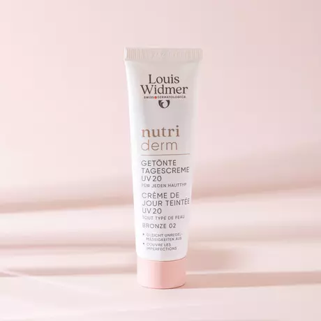Louis Widmer Nutriderm Getinte Dagcrème UV SPF20 Bronze 02 Zonder Parfum 30 ML