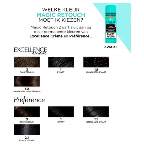 L'Oréal Paris Magic Retouch Camouflerende Uitgroeispray1 Zwart 75 ML