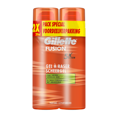 Gillette Fusion Scheergel Gevoelige Huid 200 ML 2 Stuks