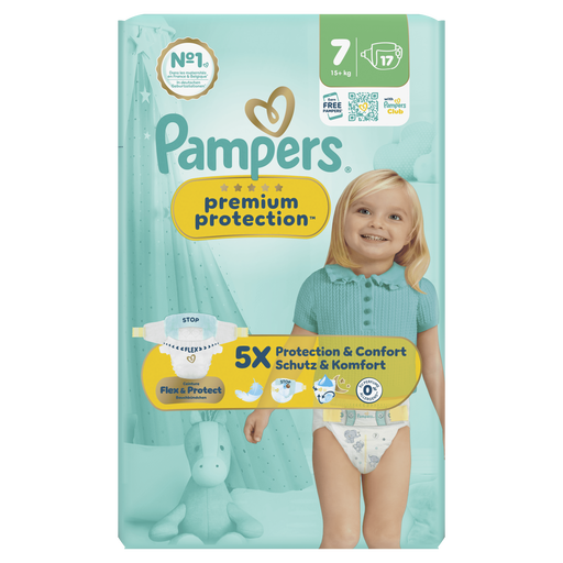 Pampers Premium Protection Luiers Maat 7 15+ kg 17 stuks