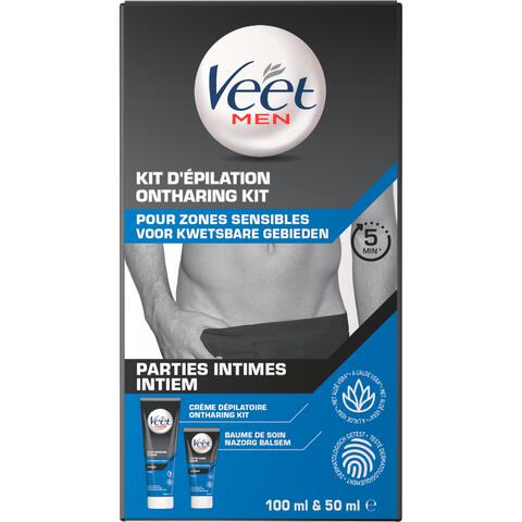 Veet for Men Hair Removal Kit Intimate Body Parts + Aftercare Balm