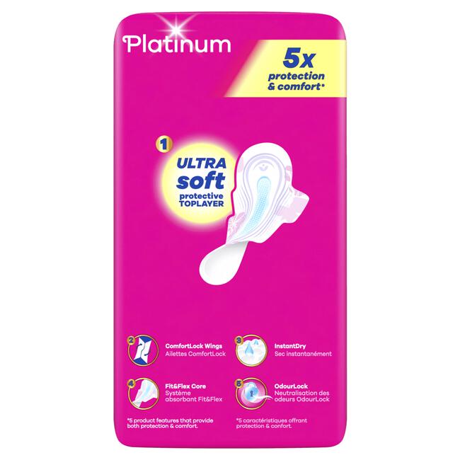 Always Platinum Maandverband Normal Met Vleugels 24 Stuks