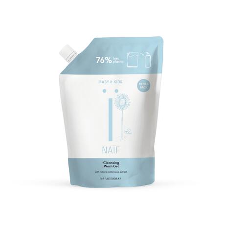 Naïf Baby & Kids Reinigende Wasgel Navulverpakking 500 ML