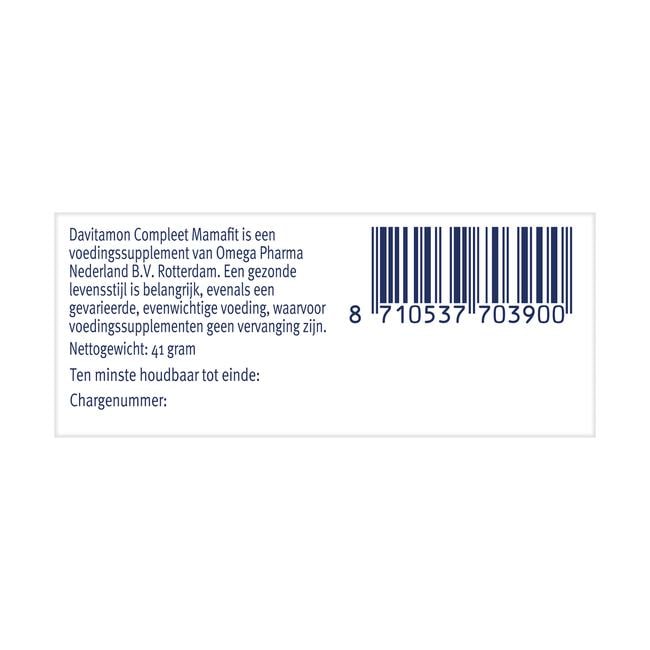 Davitamon Compleet Mamafit na Zwangerschap 60 Tabletten