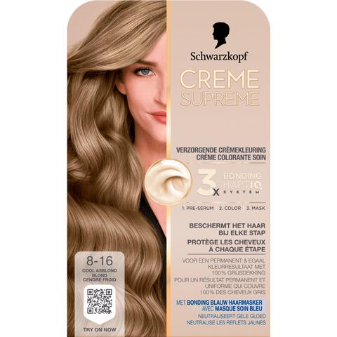 Schwarzkopf Creme Supreme Haarkleuring 8-16 Cool Asblond