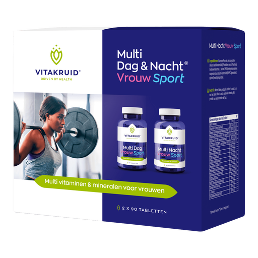Vitakruid Multi Dag & Nacht Vrouw Sport Tabletten 2x90 stuks