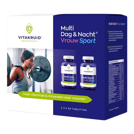 Vitakruid Multi Dag & Nacht Vrouw Sport Tabletten 2x90 stuks