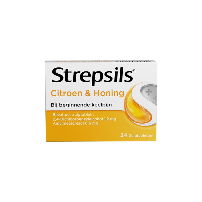 Strepsils Citroen & Honing Zuigtabletten 24 Stuks