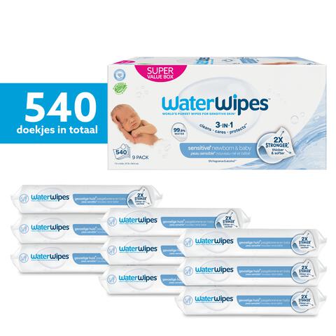 WaterWipes Billendoekjes Voordeeldoos 9 x 60 stuks