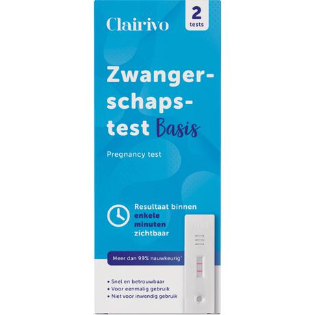 Clairivo Zwangerschapstest Cassette 2 stuks