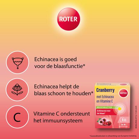 Roter Cranberry Bruistabletten 20 stuks