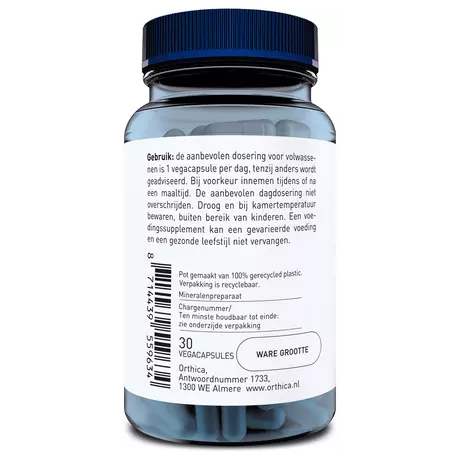 Orthica Magnesium Tauraat Vegan Capsules 30 stuks