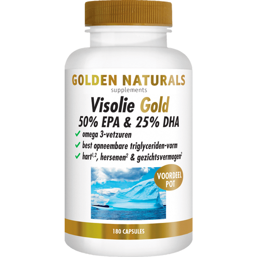 Golden Naturals Visolie Gold 50% EPA & 25% DHA Softgel Capsules 180 stuks