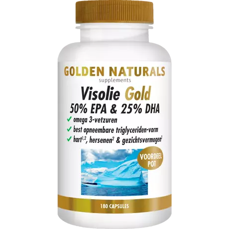 Golden Naturals Visolie Gold 50% EPA & 25% DHA Softgel Capsules 180 stuks