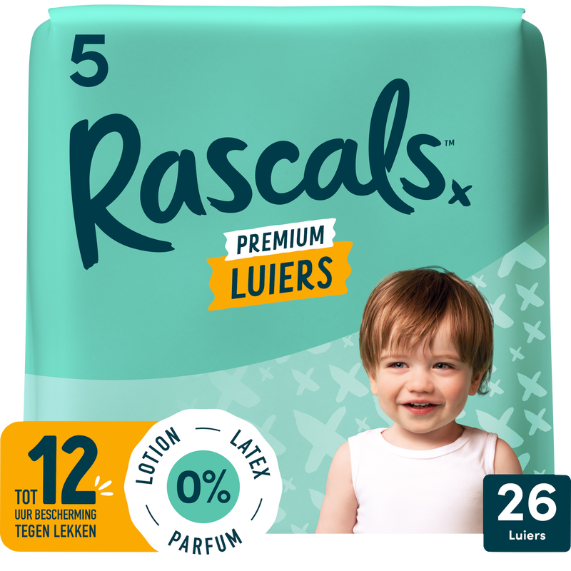 Rascals Premium Luiers Maat 5 13-18 KG 26 stuks