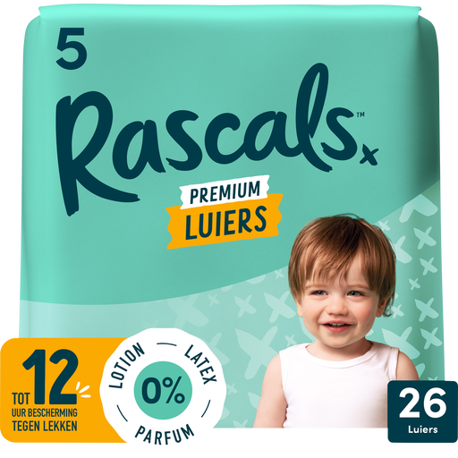 Rascals Premium Luiers Maat 5 13-18 KG 26 stuks