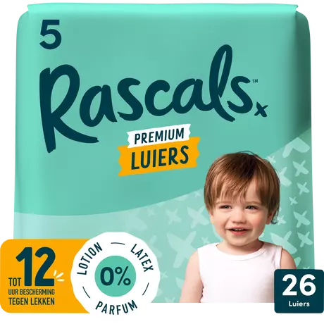 Rascals Premium Luiers Maat 5 13-18 KG 26 stuks