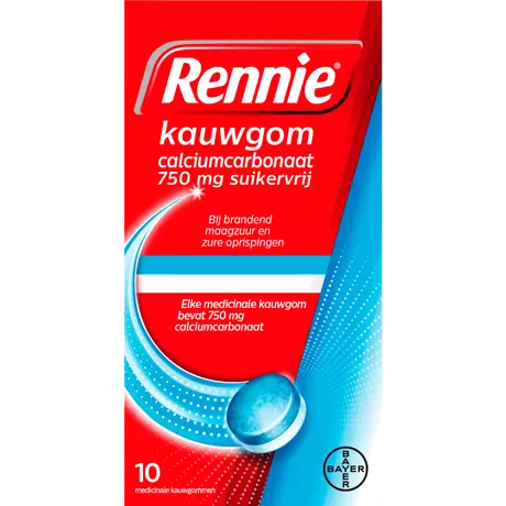 Rennie Kauwgom Suikervrij 10 stuks