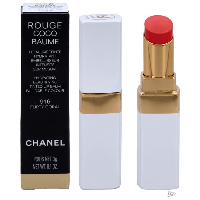 Chanel Rouge Coco Baume Hydrating Conditioning Lip Balm 916 Flirty Coral