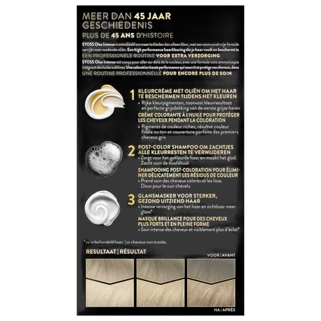Syoss Oleo Intense  Permanente Haarkleuring 10-50 Licht Asblond