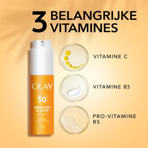 Olay Brighten & Glow Vitamin C Hydraterende Creme SPF50 50ML