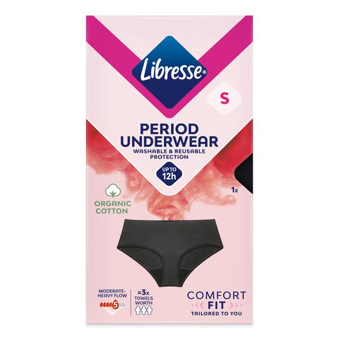 Libresse Intimawear Hipster Menstruatieondergoed Zwart Small 1 stuk&nbsp;