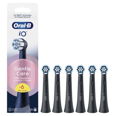 Oral-B iO Gentle Care Opzetborstels Zwart 6 Stuks