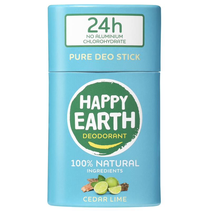 Happy Earth 100% Natuurlijk Cedar Lime Deodorant Stick 40 gram