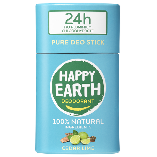 Happy Earth 100% Natuurlijk Cedar Lime Deodorant Stick 40 gram