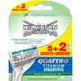 Wilkinson Sword Quattro Titanium Sensitive Scheermesjes 5+2 gratis