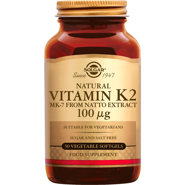 Solgar Vitamin K2 100 mcg 50 capsules 50 EA Etos