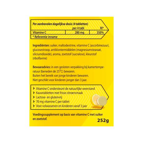 Roter Vitamine C 70 mg citroen 800 kauwtabletten