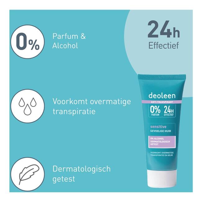 Deoleen Sensitive Anti-Transpirant Deodorant Crème 50 ML