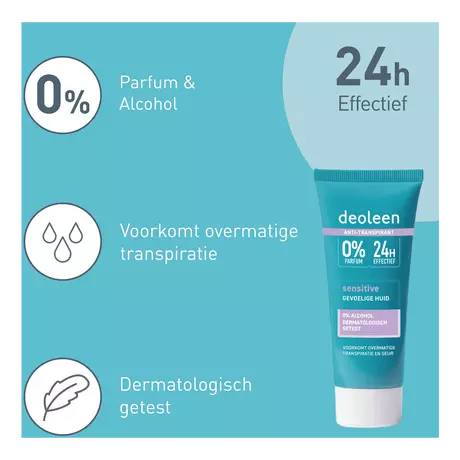 Deoleen Sensitive Anti-Transpirant Deodorant Crème 50 ML