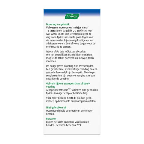 A.Vogel Menstruatie tabletten 30 stuks