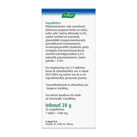 A.Vogel Keeltabletten Verzacht De Keel1,2* Zuigtabletten 20 stuks
