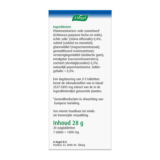 A.Vogel Keeltabletten Verzacht De Keel1,2* Zuigtabletten 20 stuks