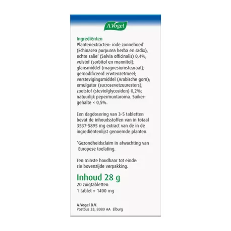 A.Vogel Keeltabletten Verzacht De Keel1,2* Zuigtabletten 20 stuks