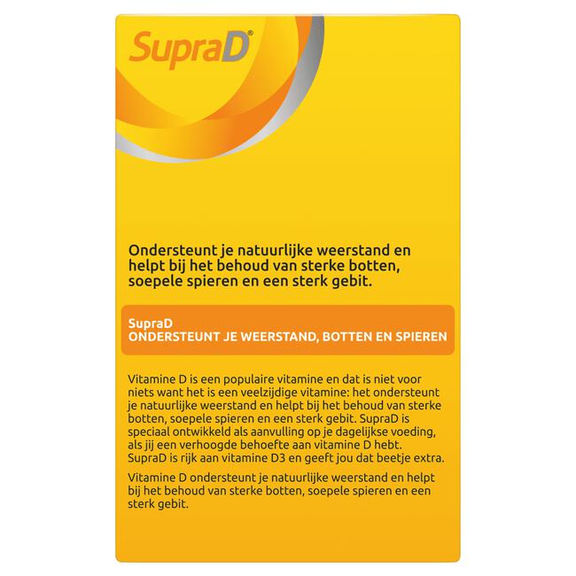 Supra D, vitamine d voor sterke botten en spieren 100 parelcapsules