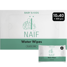 Naif plasticvrije waterdoekjes single pack 1x40