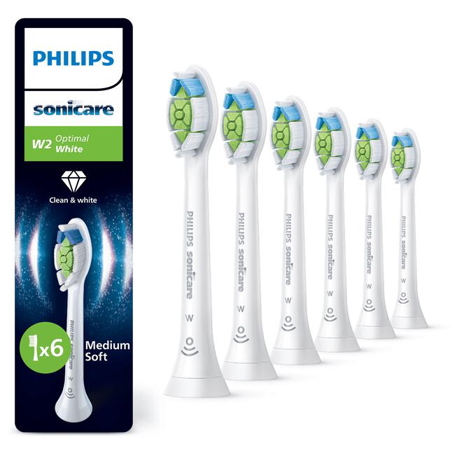 Philips Sonicare Optimal White Opzetborstel Wit 6 pack - HX6066/87