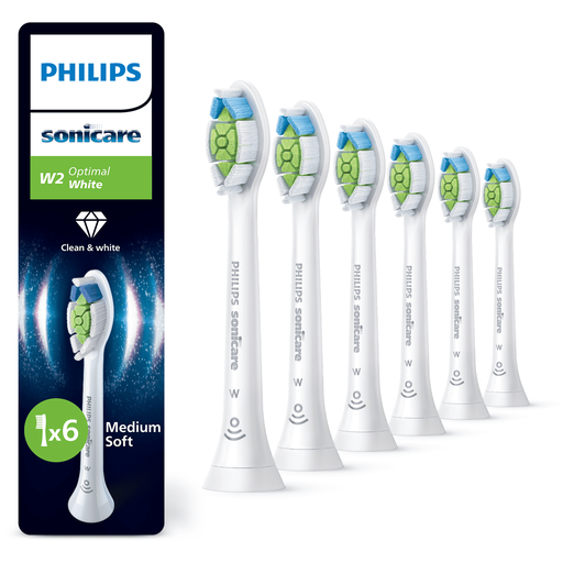 Philips Sonicare Optimal White Opzetborstels Wit HX6066/87 6 stuks