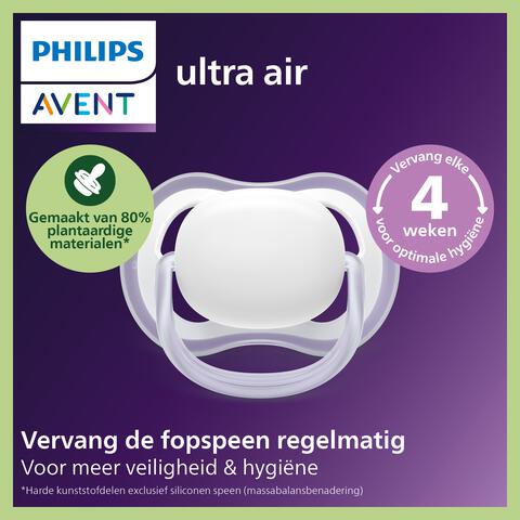 Philips Avent Fopspeen Ultra Air Day 18M+ SCF349/50 2 stuks