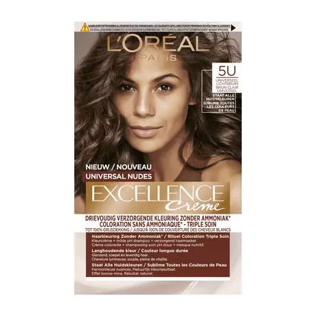 L'Oréal Paris Excellence Universal Nudes Permanente Haarverf 5U Lichtbruin