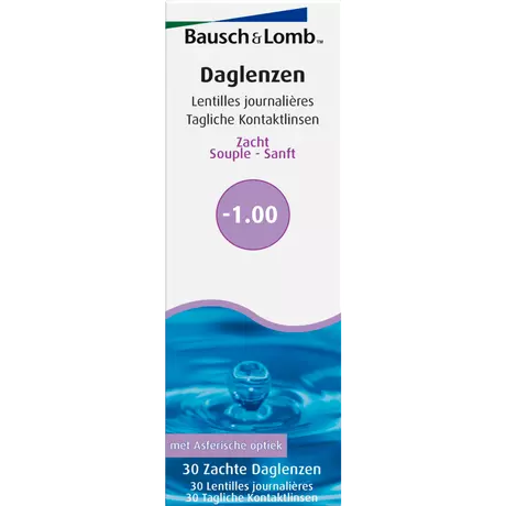 Bausch + Lomb DagLenzen -1,00 30 stuks