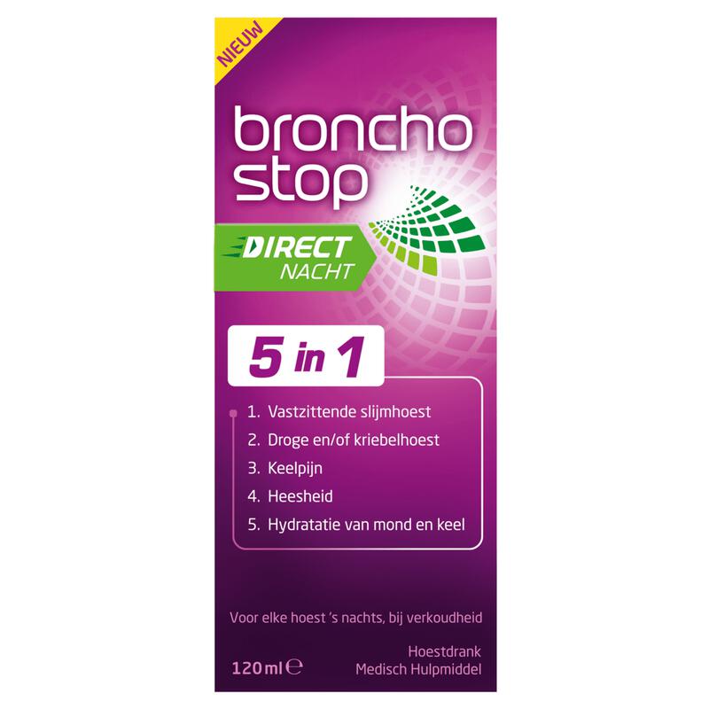 Bronchostop Direct Nacht 5-in-1 Hoestdrank 120 ML