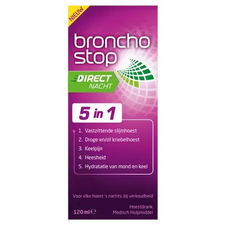 Bronchostop Direct Nacht 5-in-1 Hoestdrank 120 ML