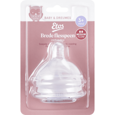 Etos Brede Flesspeen Medium Flow 2 stuks
