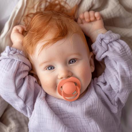 Difrax LOVI Prime Fopspeen Granola/Orange 6-18 maanden